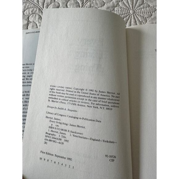 Every Living Thing by James Herriot First Edition First Printing Hardcover Book - Picture 7 of 7